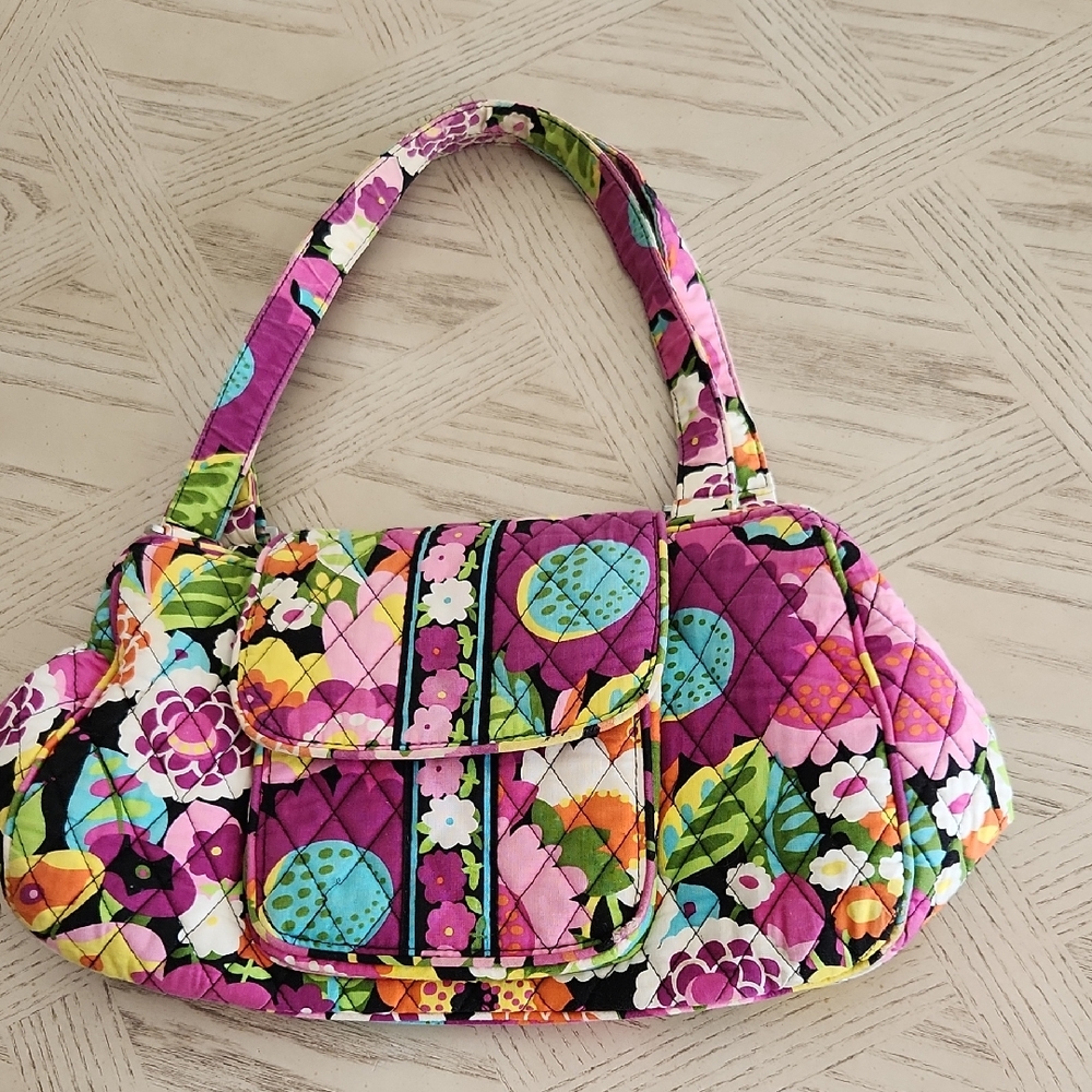 Vera Bradley Vibrant Floral Quilted Fabric Shoulder Bag - Multicolor